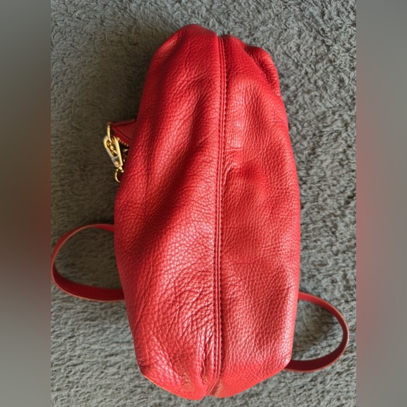 Michael Kors Red Leather Mini Hobo Style Shoulder Bag - Picture 6 of 12